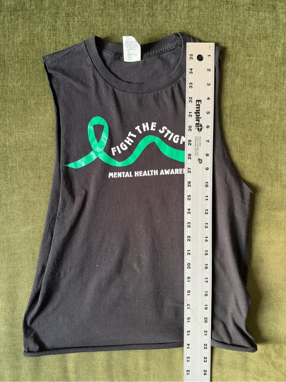 Men’s Hanes “Fight the Stigma Mental Health Awareness” Muscle Tee - Black
